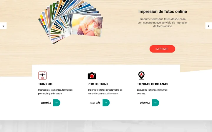 Previsualización del proyecto Tuink — Portal Corporativo & Catálogo Tecnológico para Tuink